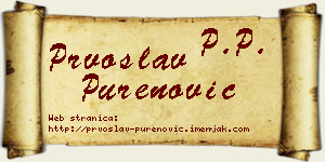 Prvoslav Purenović vizit kartica